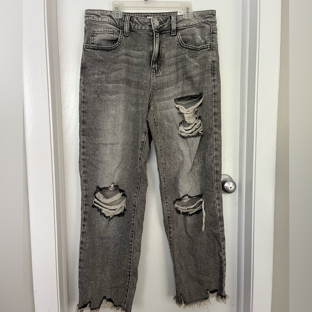 Kohl’s SO High Rise Straight Ripped Jeans